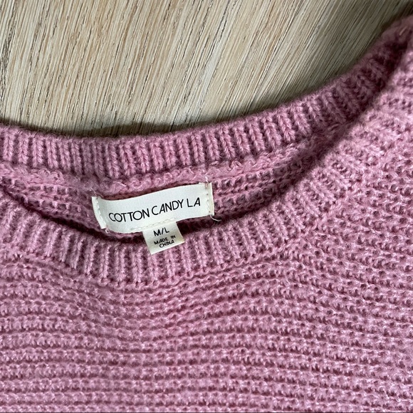 COTTON CANDY LA | bubble gum pink sweater M/L - Picture 2 of 5